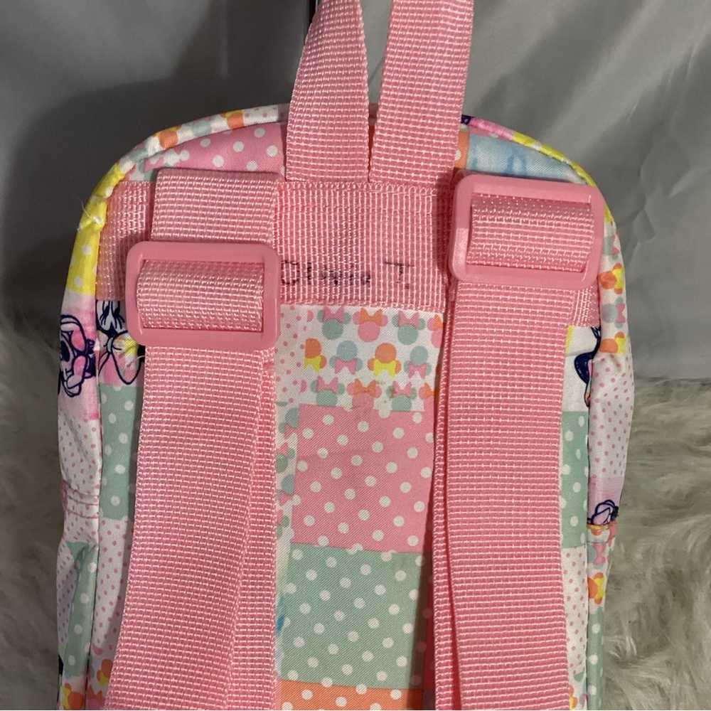 Disney Minnie Mouse Girlie Mini Backpack Toddlers Up Pink Yellow CUTE - Picture 4 of 10